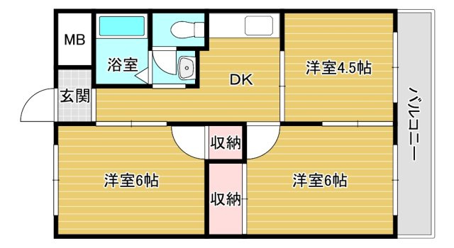 椋本マンションの間取り