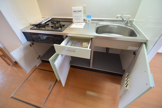 ウィステリアⅣのキッチン|キッチン収納