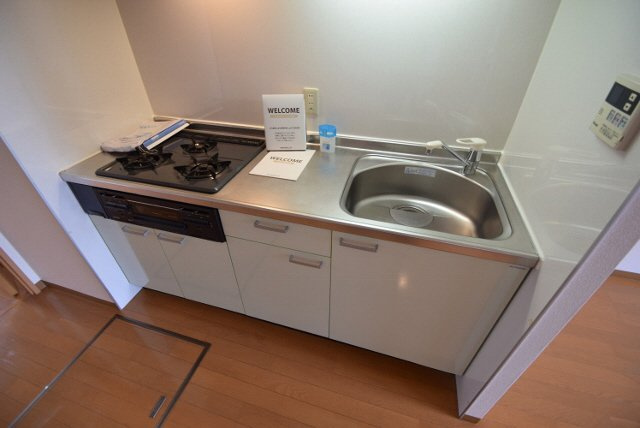 ウィステリアⅣのキッチン|3口ガスコンロのシステムキッチン