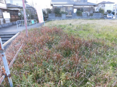 【外観】 | 大津市朝日一丁目20-3売り土地 | 高低差のある道路側への階段付近