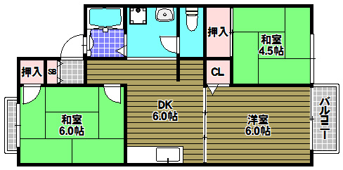 緑ヶ丘ハイツの間取り