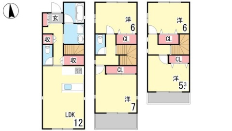 【間取り】 | 岡本3丁目戸建