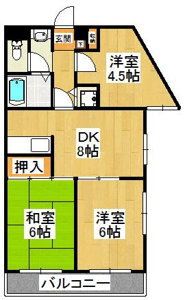 カザリヤマンションＡの間取り
