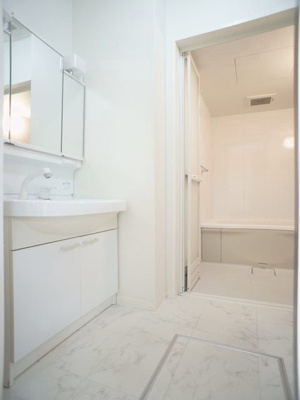 【独立洗面台】 | メゾンLaLa | 洗髪洗面化粧台、洗濯機置き場があります♪