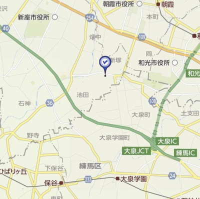 【地図】 | 新座市栄３丁目戸建て
