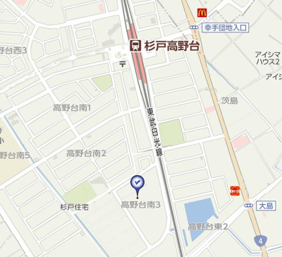 【地図】 | グリーンステージ杉戸高野台弐番館