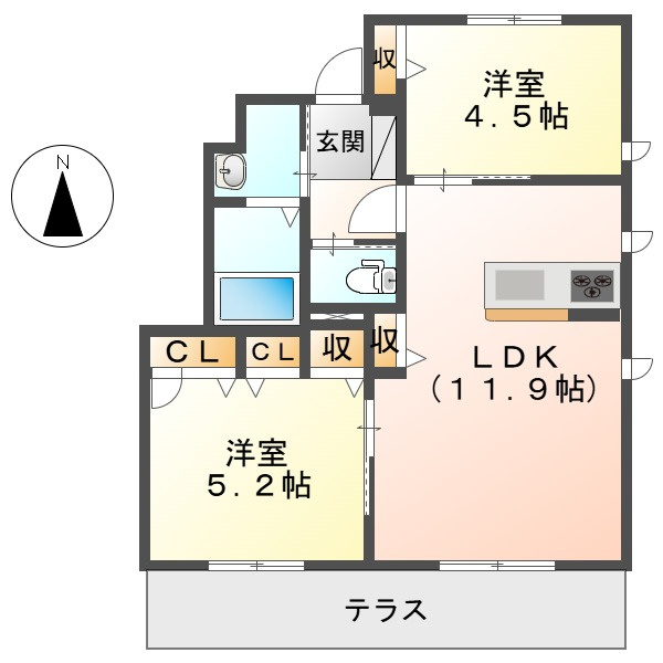 ソルコートＣの間取り