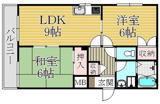 【間取り】 | 甲子園マンション２