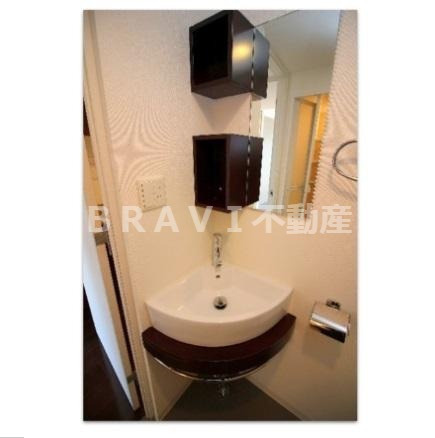 AFFLUENCE難波　アフルエンスナンバ　BRAVI不動産の洗面所|【アフルエンスナンバ】コンパクトで使いやすい洗面所