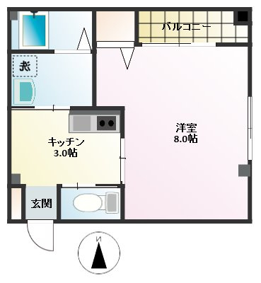 ボヌール姫路Sta.の間取り