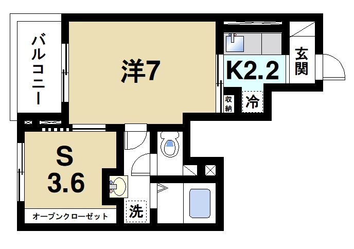カルム　ドミールの間取り|部屋の使い分けがしやすい間取りです