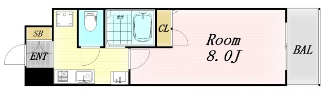 CITY SPIRE北梅田　仲介手数料無料の間取り