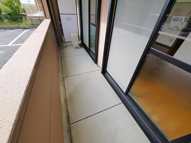 グレイス・ヴィラ（合場町）のバルコニー|広いのでお洗濯に便利ですよ