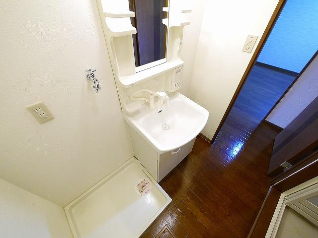 グレイス・ヴィラ（合場町）の洗面所|洗濯機が室内に置けます