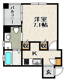 サンクラッソ中山寺駅前シェヴェールの間取り