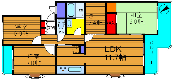 フェリーチェ深江橋２号館の間取り