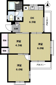 【間取り】 | グリーンハイツ・シェスタ