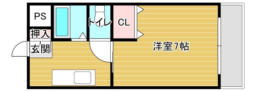中西ハイツⅡの間取り