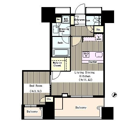 【間取り】 | リビオ日本橋人形町 | リビオ日本橋人形町 人形町周辺の高級賃貸は人形町不動産で！