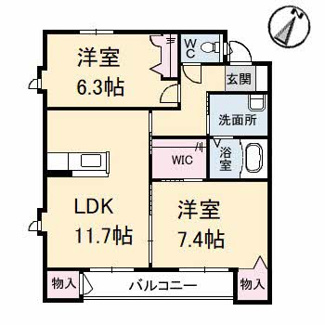 【間取り】 | グランマスト多治米　Ａ