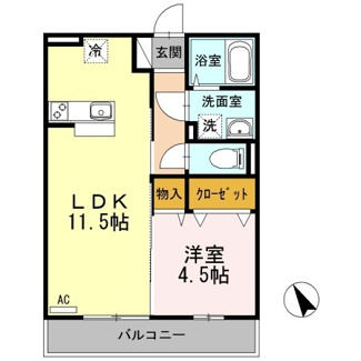 【間取り】 | ローゼスポート港町　Ｂ