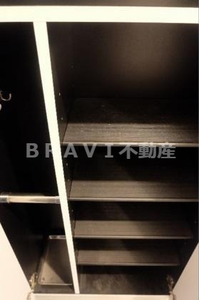プレサンス立売堀アーバンスタイル　BRAVI不動産の収納|【プレサンス立売堀アーバンスタイル】こまごまとしたものを収納できそうですね