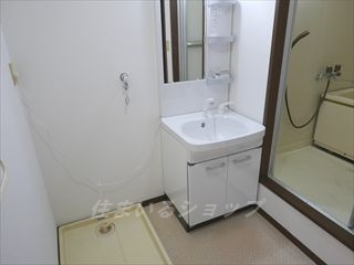 広島市安佐北区口田４丁目のアパートの洗面所|シャンプードレッサー新品