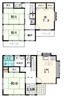 【間取り】 | 百合ヶ丘UR | 収納も多くとても使いやすい間取りです
