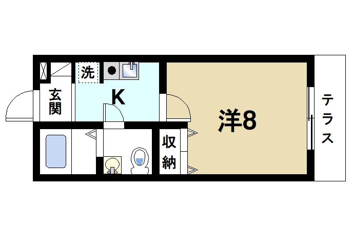 マ・プレミールメゾンの間取り|一人暮らしにピッタリの広さです