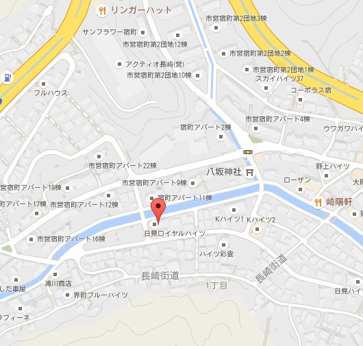 日見ロイヤルハイツの地図