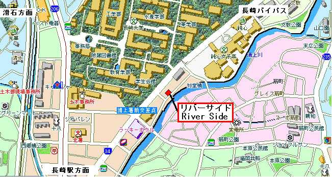 リバーサイドの地図