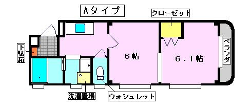 家野町サンロイヤルの間取り