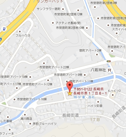 日見ガレージの地図