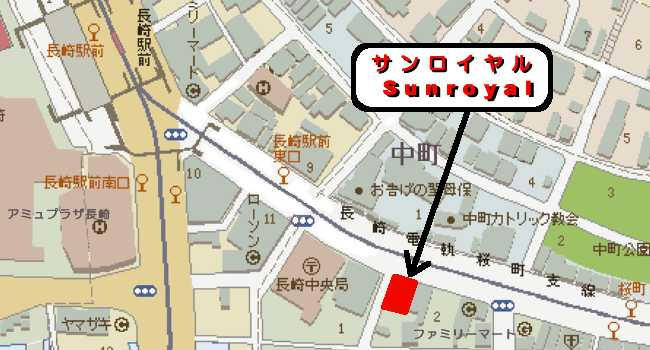 サンロイヤルガレージの地図