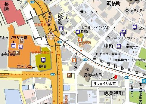 サンロイヤルⅢの地図