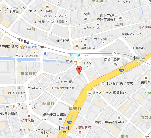 コーポサンスイの地図