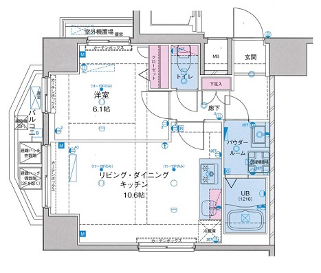 台東区花川戸１丁目の賃貸マンションの間取り