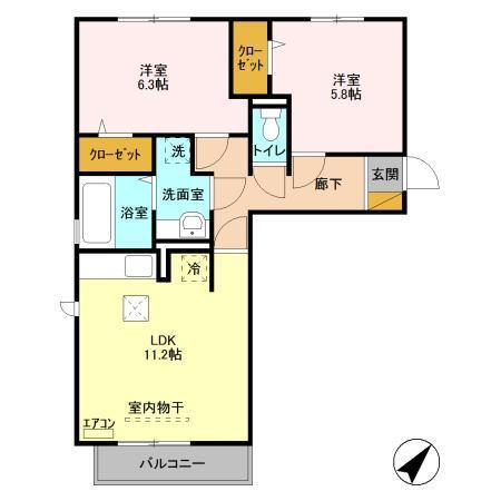 エスポワールEの間取り