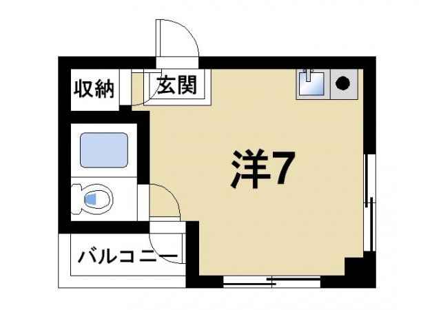 泉都ハイツの間取り|1R