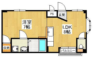 【間取り】 | ラフィーネ1号館