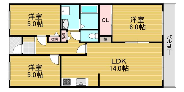 ライゼックス富田林の間取り