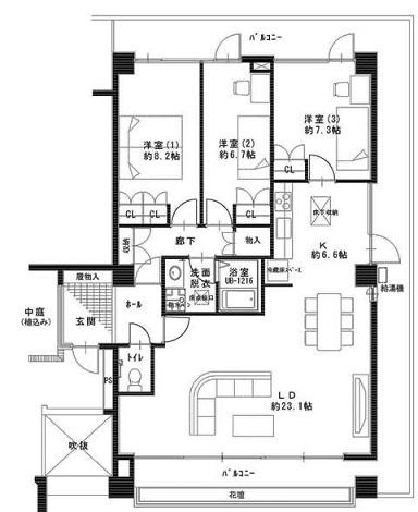 千代田区外神田２丁目の賃貸マンションの間取り