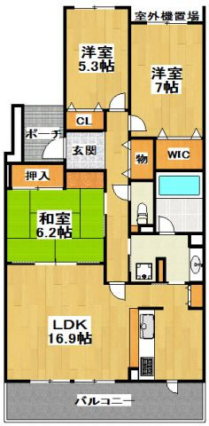【間取り】 | ローレルコート北野田