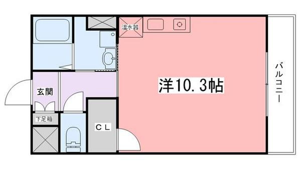 インタービレッジ下手野の間取り|広々10帖のお部屋！