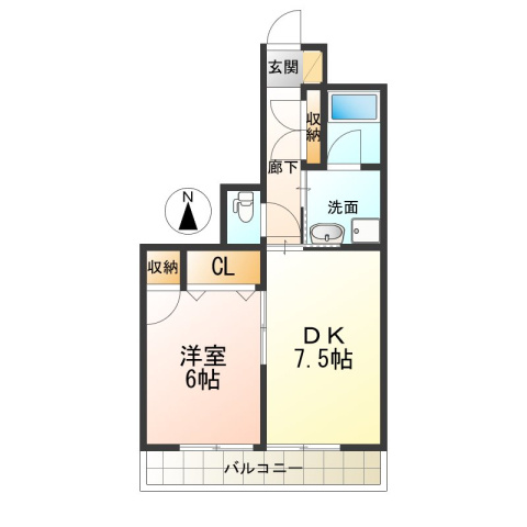 天神マンションの間取り