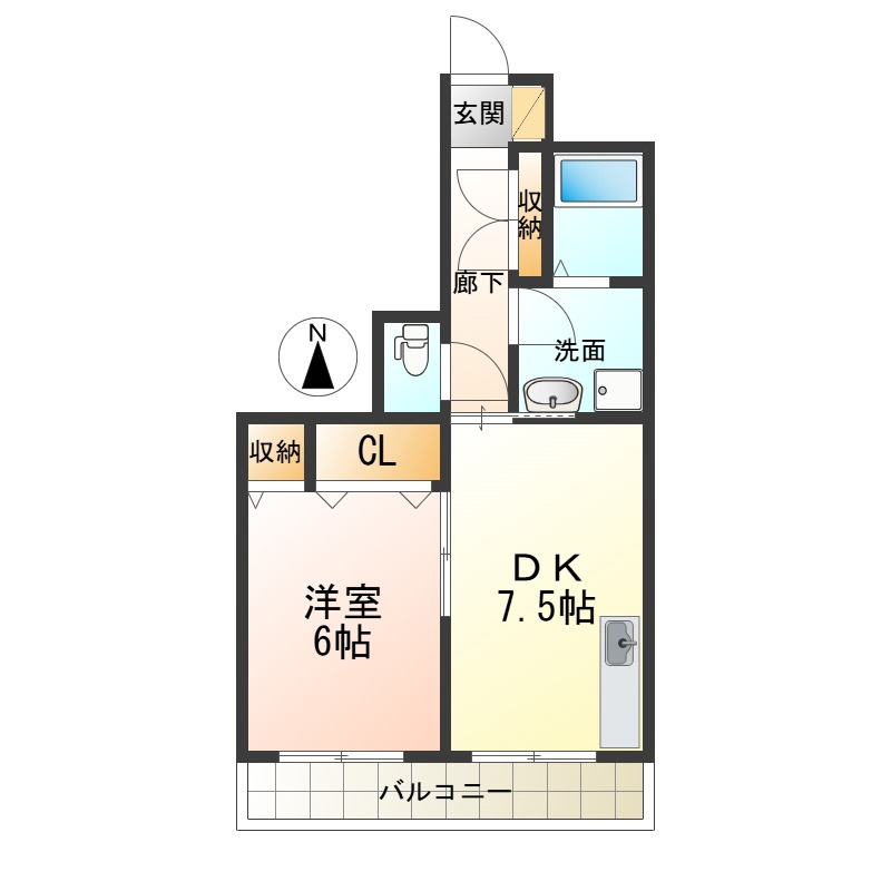 天神マンションの間取り
