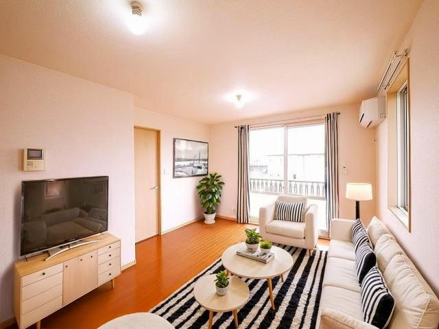 サニーサイドＦの居間・リビング|CGで家具等を配置したもので家具等は含まれません