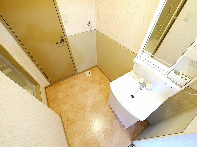ビクトワールＡ棟の洗面所|ゆったりとスペースのある洗面所