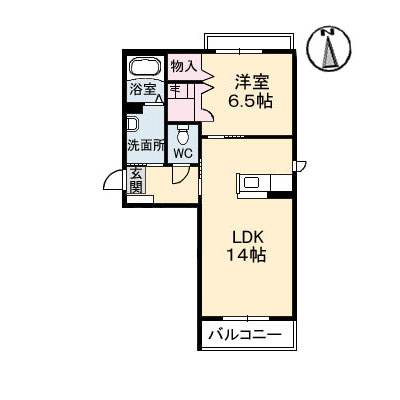 ベルアネスA棟の間取り
