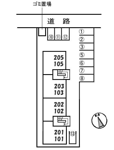 ローズササキの区画図